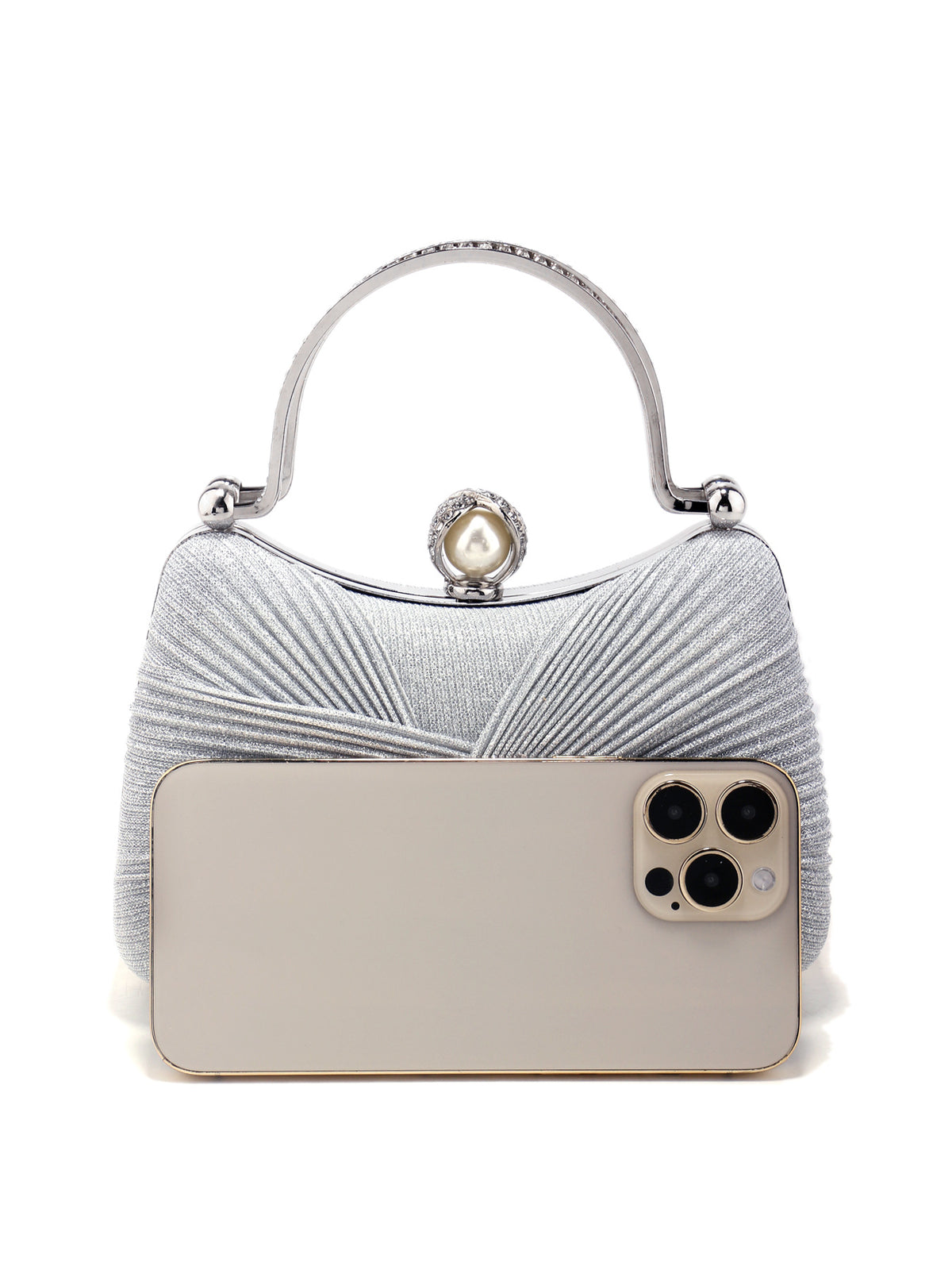 Women's Pleated Evening Bag Versatile Chain Clutch Crossbody Handbag